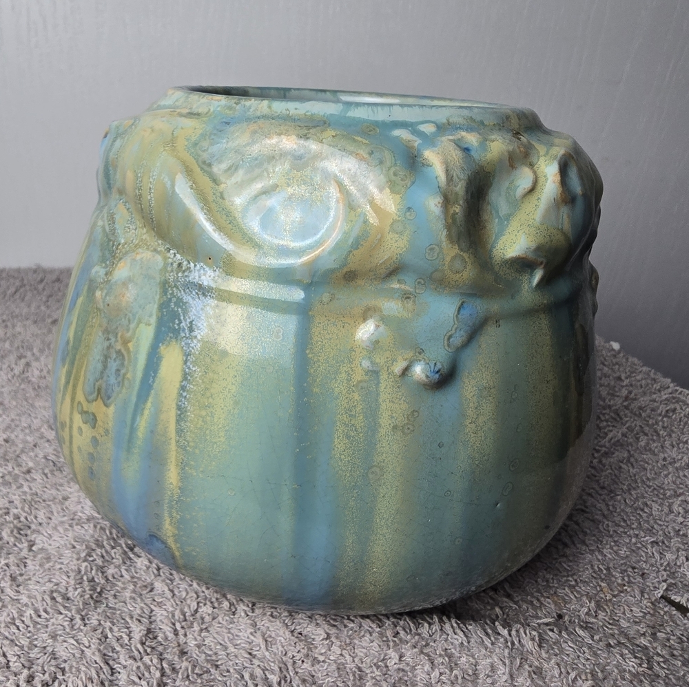 Vintage Pierrefonds Potteey Art Nouveau France Art Pot Marked Vase - Picture 9 of 16
